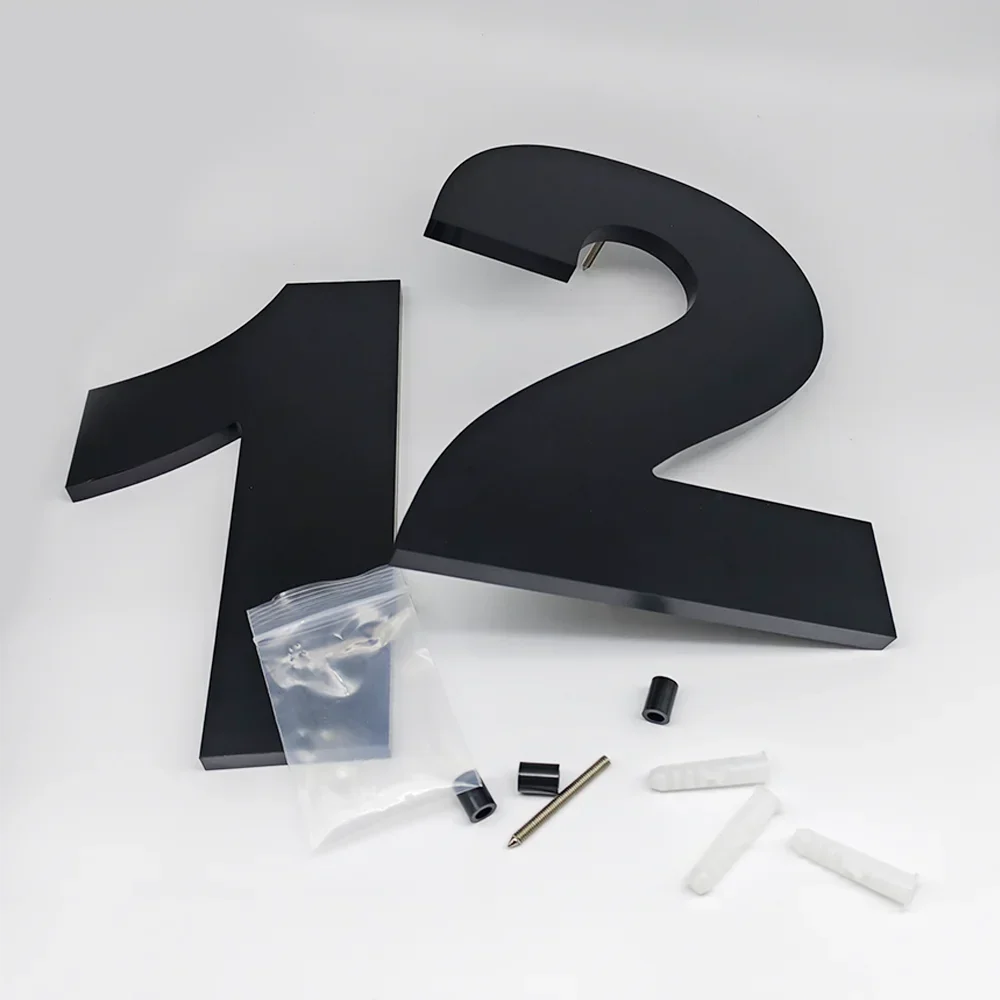 Outdoor House Numbers 20 CM Exterior 26 Letters Placard Acrylic House Number English Alphabet Hotel Address Numbers Custom Sign