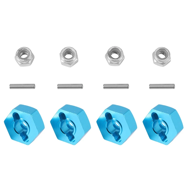 4Pcs Metal 12MM Wheel Hex Adapter for Tamiya TT01 TT-01 TT02 XV01 TB-04 WT-01N 1/10 RC Car Upgrade Parts rc crawler accessories