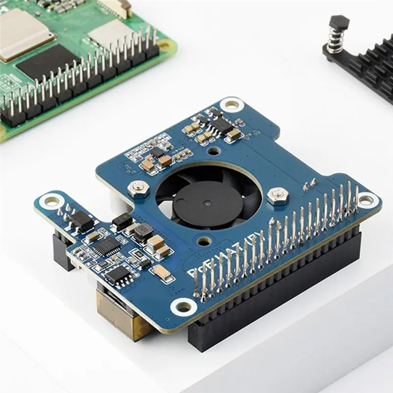 CLCU Raspberry Pi 5 Poe HAT 파워 오버 이더넷 802.3Af 모듈(Pi5용)