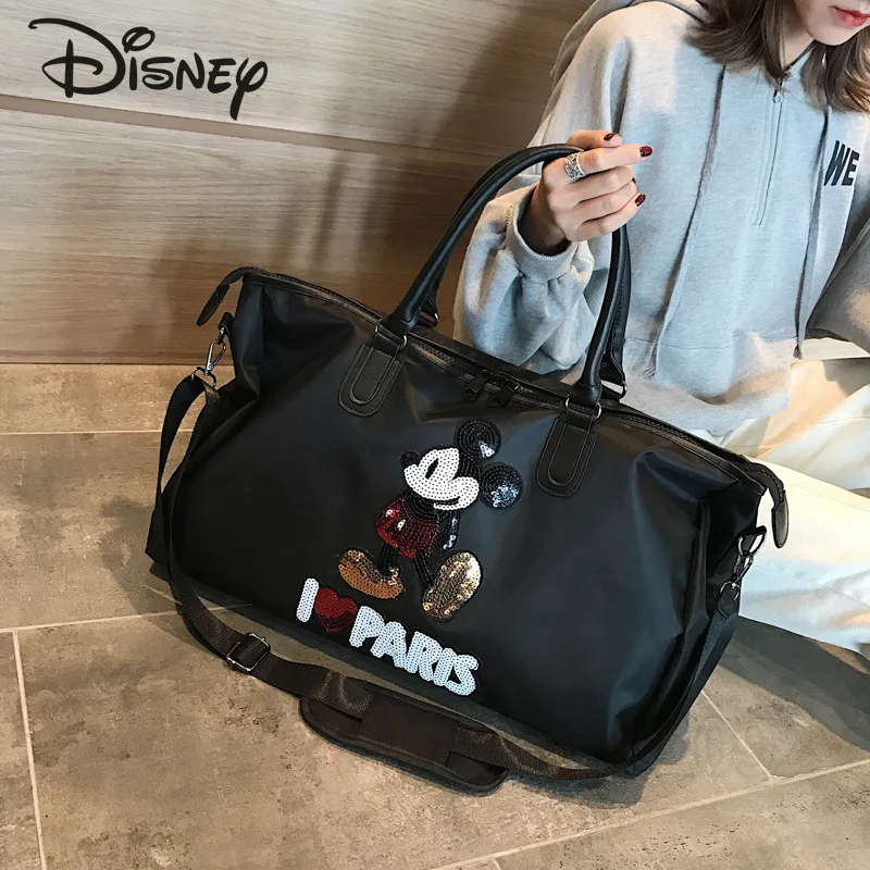 2023new Disney Mickey Fashion Koffer Reisetasche Herren-und Damen gepäck  tasche mit großer Kapazität One-Shoulder-Messengerpu-Tasche