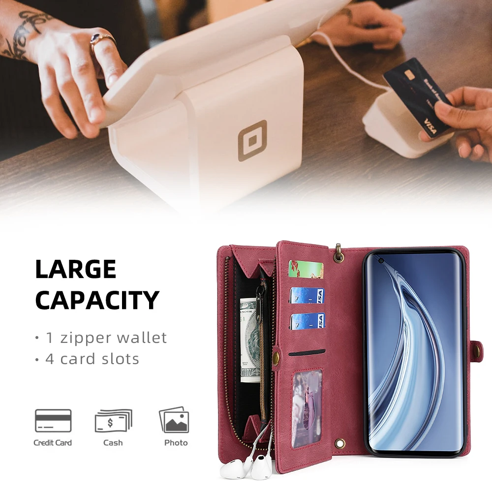 phone belt pouch Wallet Shoulder Bag Phone Case For XiaoMi 9 10 10Pro 11 5G RedMi 8 9 10 Note8 Note9 Note10 Note11 Poco M3 M4 X3 Pro NFC phone purse