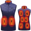 Women 9-zone dual switch Heating Vest Autumn and Winter Cotton Vest USB Infrared Electric Heating suit Flexible Thermal Vest 5