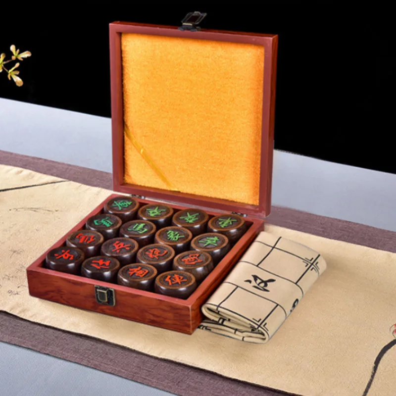 

Портативная китайская шахматная игра с геометрическим рисунком, уникальная Профессиональная деревянная шахматная доска, детская игра, семейные настольные игры Voyage