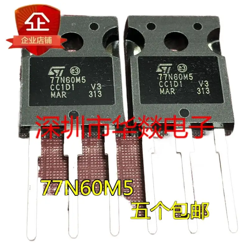 

5 шт. 77N60M5 STW77N60M5 TO-247 600V 77A