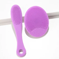 Deluxe Facial Cleansing and Exfoliation Brush Set - Blackhead and Makeup Remover (Purple)