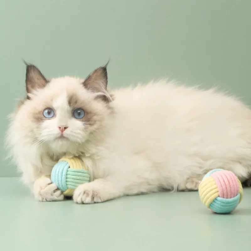 Cat Toys Cotton Balls Interactive Cat - PeticaDeals