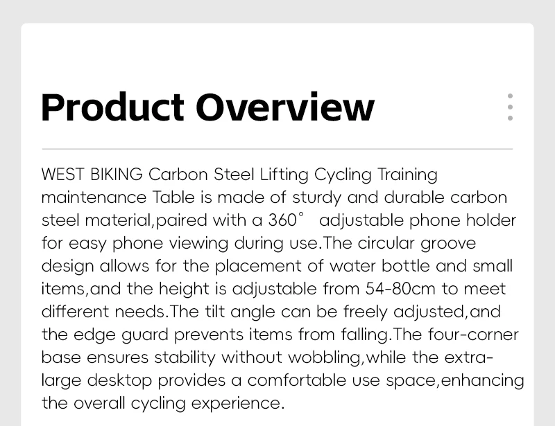 WEST BIKING Indoor-Fahrradschreibtisch, höhenverstellbar, Fahrrad-Schreibtisch, Laptop-Ständer, rutschfeste Oberfläche – tragbarer Fahrradtrainer, Fitness-Schreibtisch – Detail 2