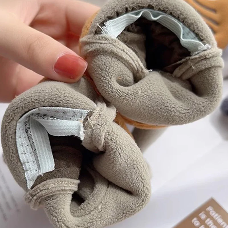 Kids Boy Gloves Winter 5-12 Years Coral Fleece Cartoon Shark Gloves Outdoor Keep Warm Thicken  Cycling Children Girl Gloves 6