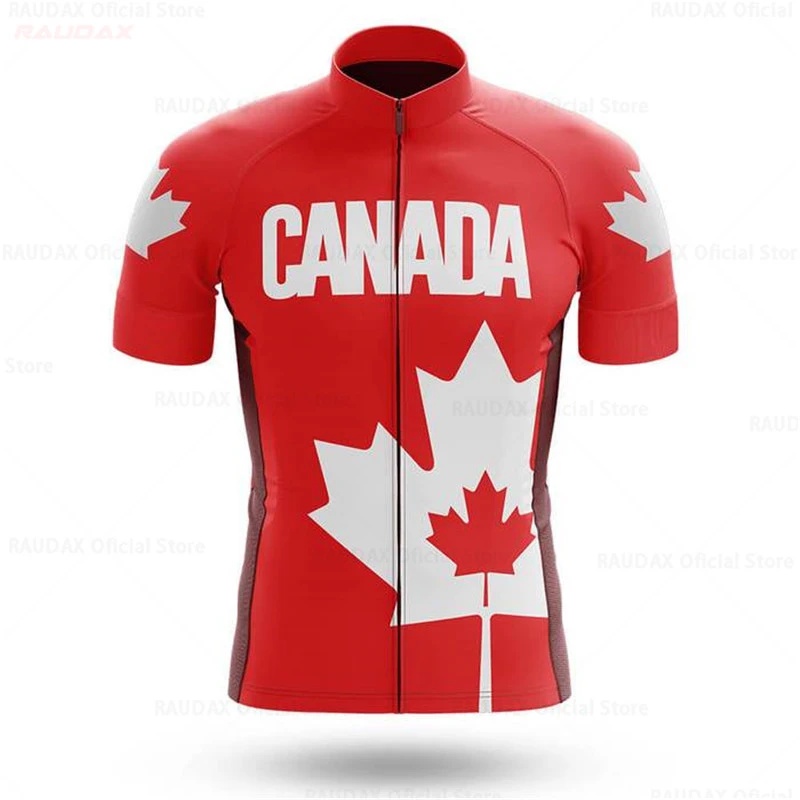 Canada Cycling Jersey Summer Men Maple Leaf Mtb Jersey Camisa Ciclismo