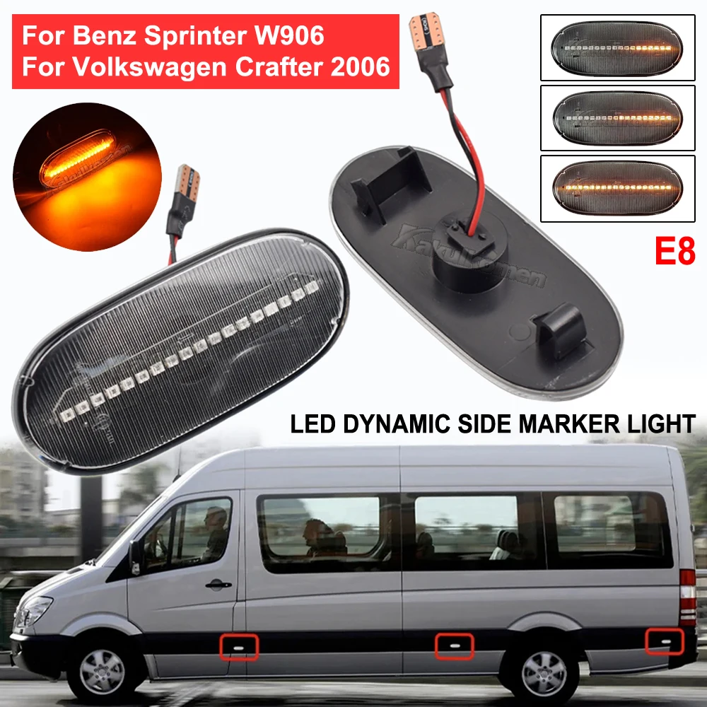 ޸   W906 2006-2018 VW Crafter 2006-2016  LED ̳ Ŀ,  õ, ̵ Ŀ , 2x