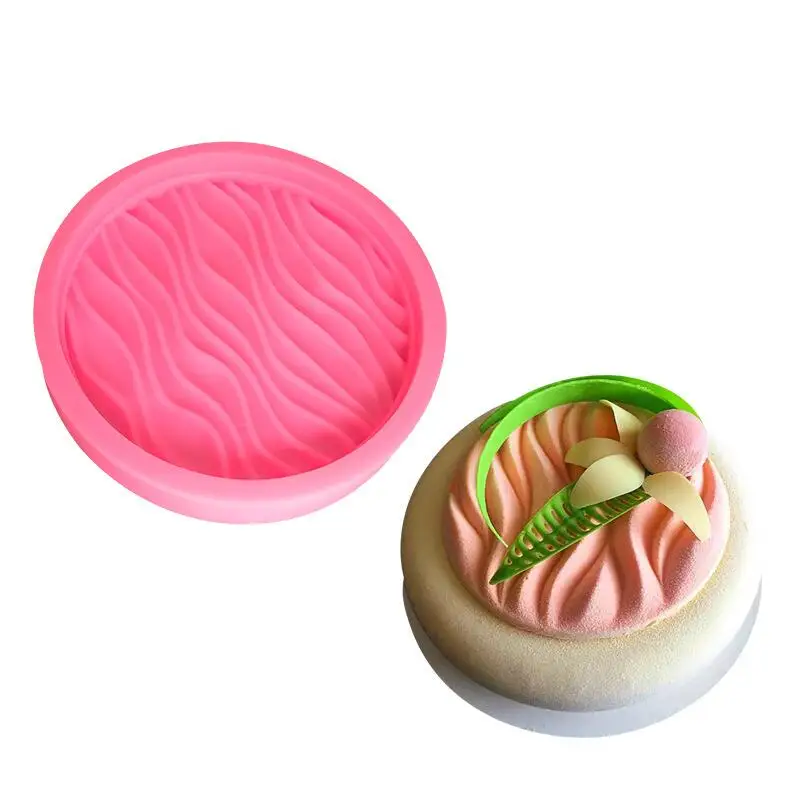 

Wavy Striped Shape Silicone Mold Kitchen DIY Baking Cake Decoration Fondant Dessert Food Tool Chocolate Mould