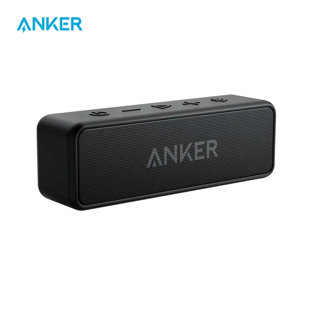 Anker Soundcore 2 Portable Wireless Bluetooth Speaker Better Bass 24-Hour Playtime 66ft Bluetooth Range IPX7 Water Resistance 1