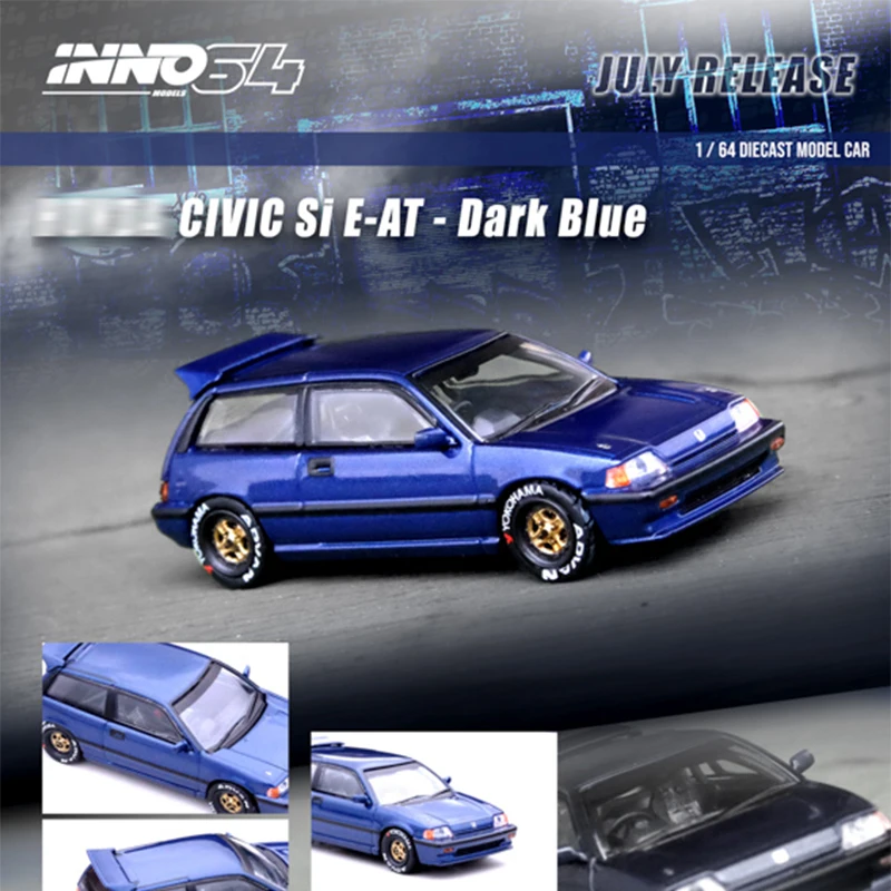 

INNO в наличии 1:64 Si E-AT, игрушки синего цвета, литые под давлением