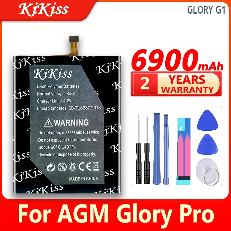 

KiKiss High Capacity Battery GLORY G1 6900mAh For AGM Glory Pro Bateria