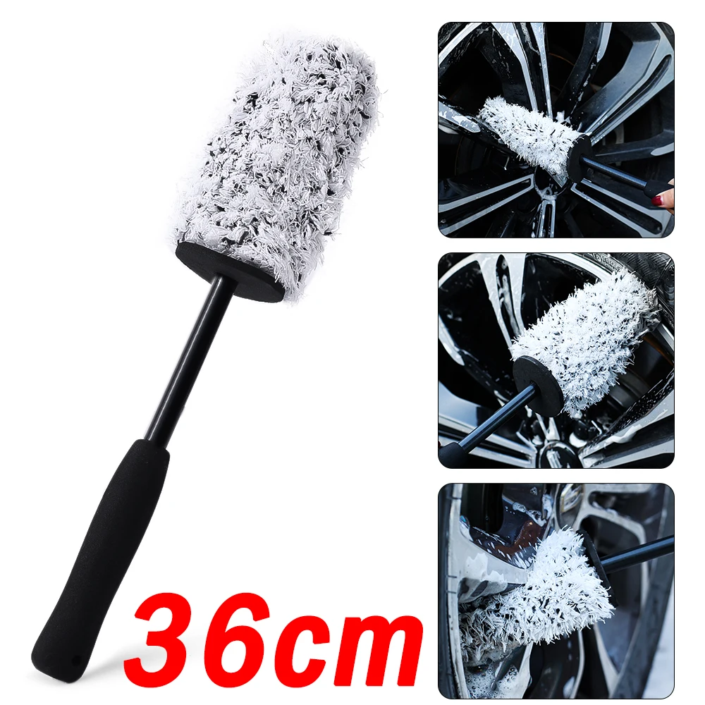

Wheel Brush Long Plush Cleaning Brush Car Cleaning Tools Car Maintenance Tyre Hub Detailing Dirt Remover Tools Universal Brushes