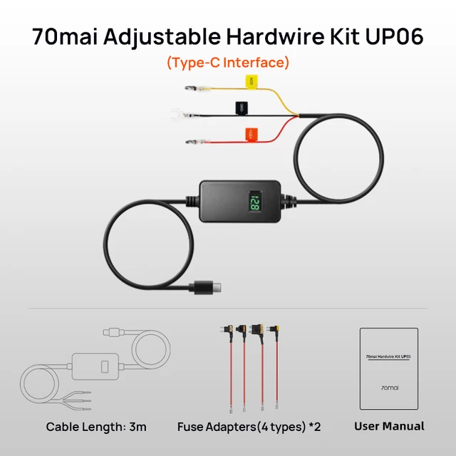 70mai Hardwire Kit Type-C Midrive UP03 - Compatibel met M500