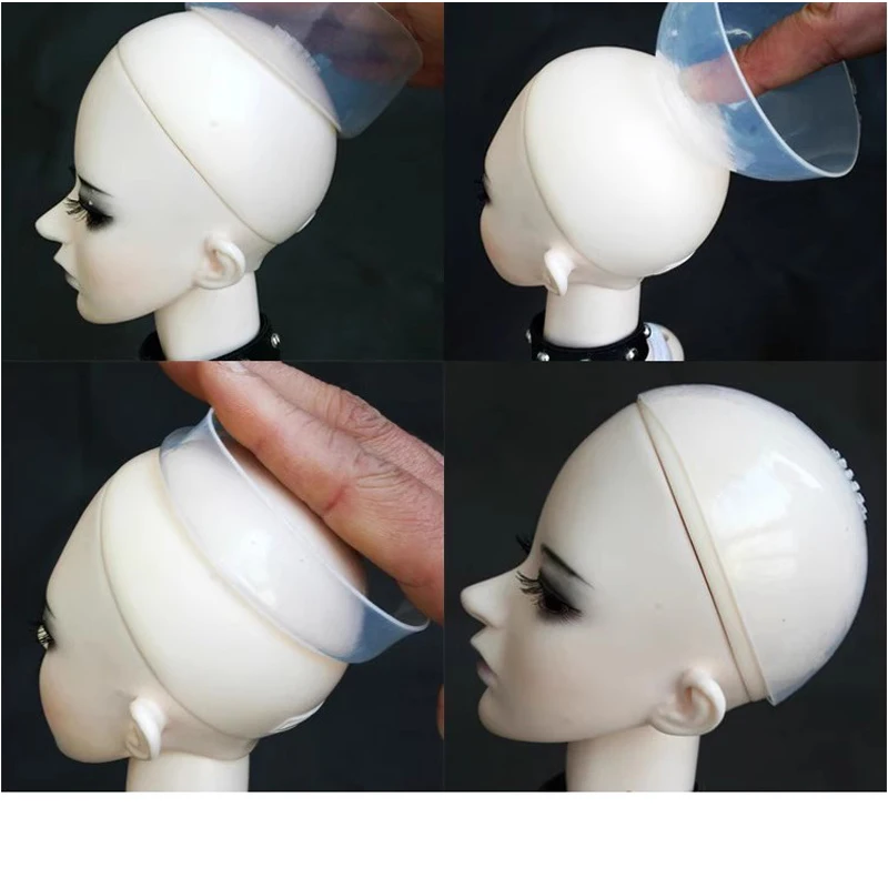 Doll wig headgear 1/3 1/4 1/6 1/12 BJD silicone headgear for BJD doll silica gel hair wigs cover 6 sizes for choose