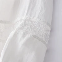 Robes longues d'été vintage brodées de couleur unie pour femmes 2026 – Robe blanche fine et respirante décontractée pour femme – Vêtement élégant 6
