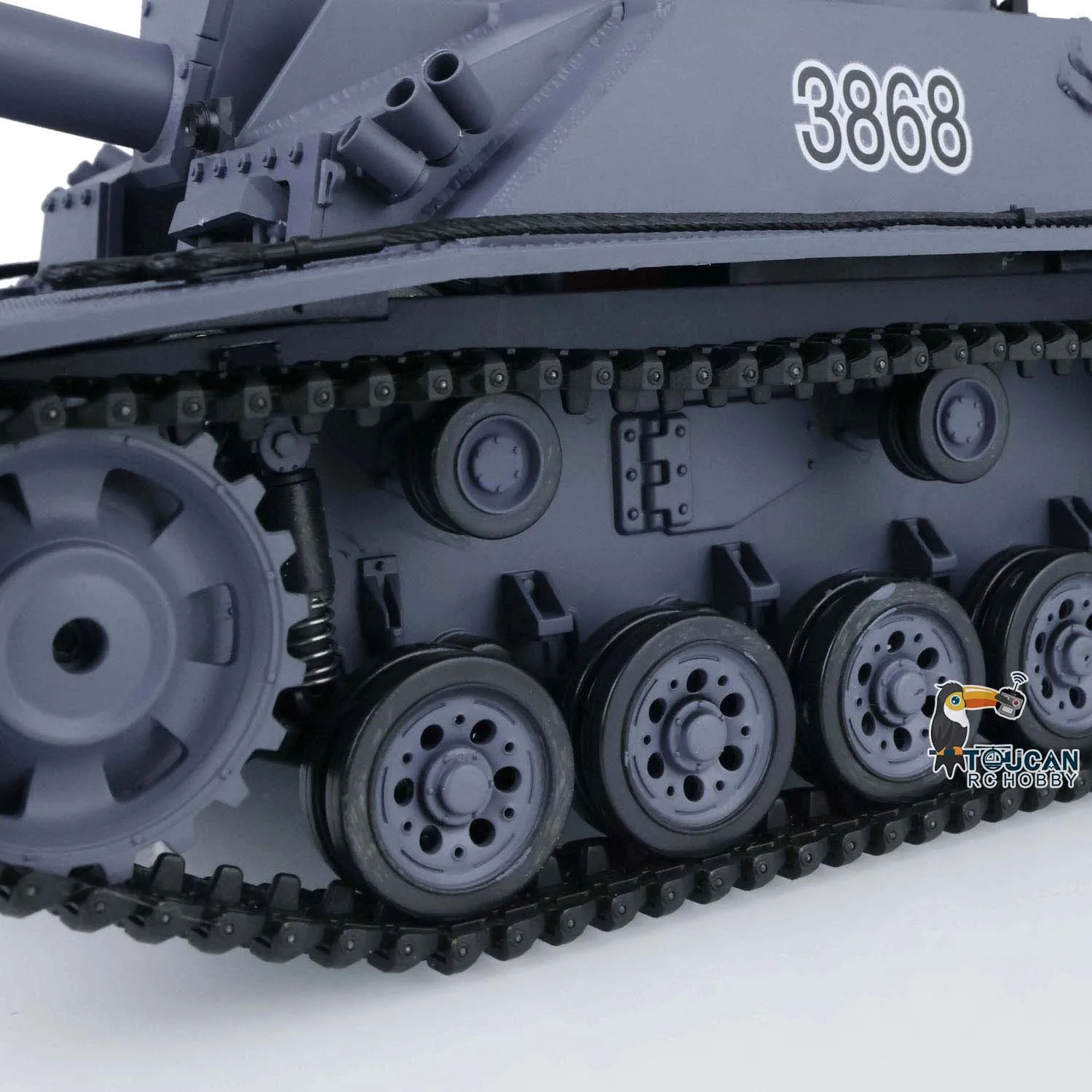 1/16 Scale 2.4G Heng Long 7.0 Plastic German Stug III RTR RC Tank Model BB Shooting  Toys for Boys 3868 TH17419-SMT5 6