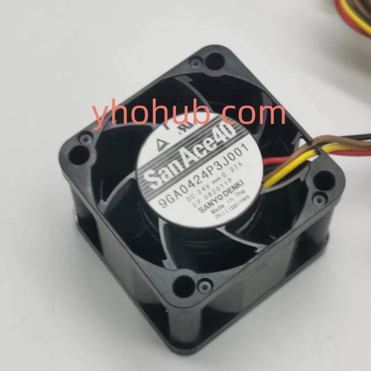 

Sanyo Denki 9GA0424P3J001 DC 24V 0.27A 40x40x28mm 4-Wire Server Cooling Fan