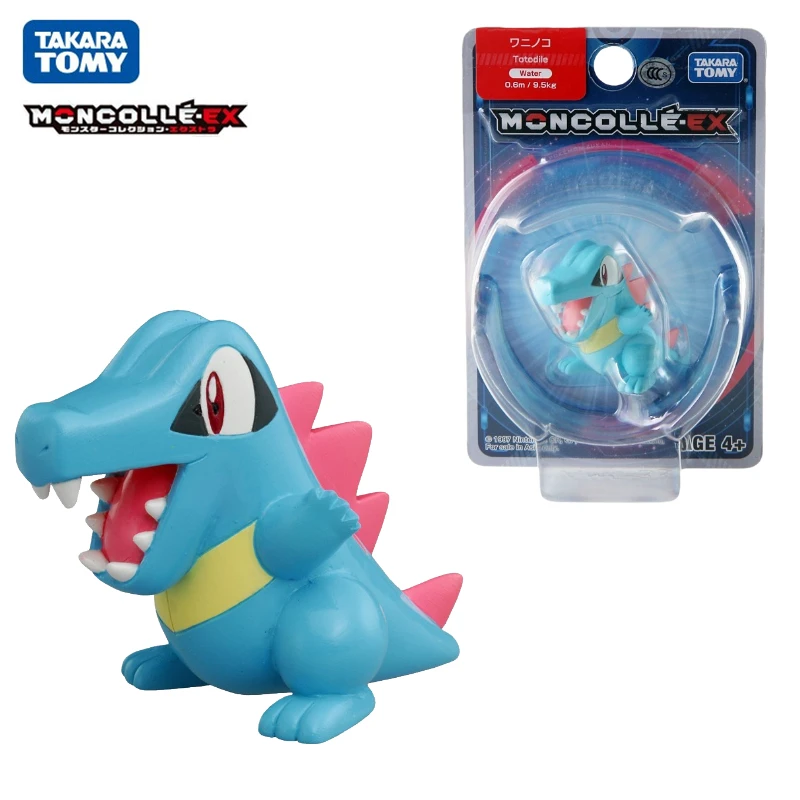 Genuine Tomy Pokemon Totodile Anime Action Figure Ex Asia 33 Kawaii Cartoon Model Collection Doll Toys For Children Gifts Aliexpress