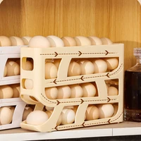 ABS Refrigerator Side Door Storage Box Automatic Egg Dispenser For Automatic Rolling Egg Dispenser Gray 4-layer 1