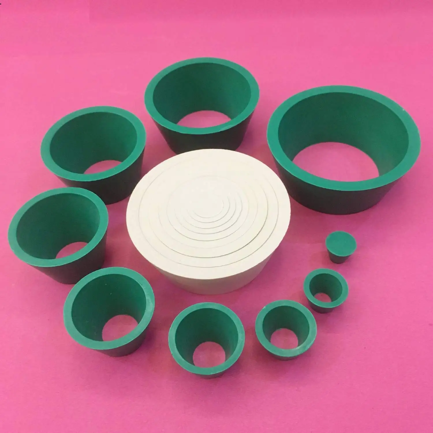 9pcs Filter Adapter Cone, Rubber Stopper Buchner Funnel Flask - View #8
