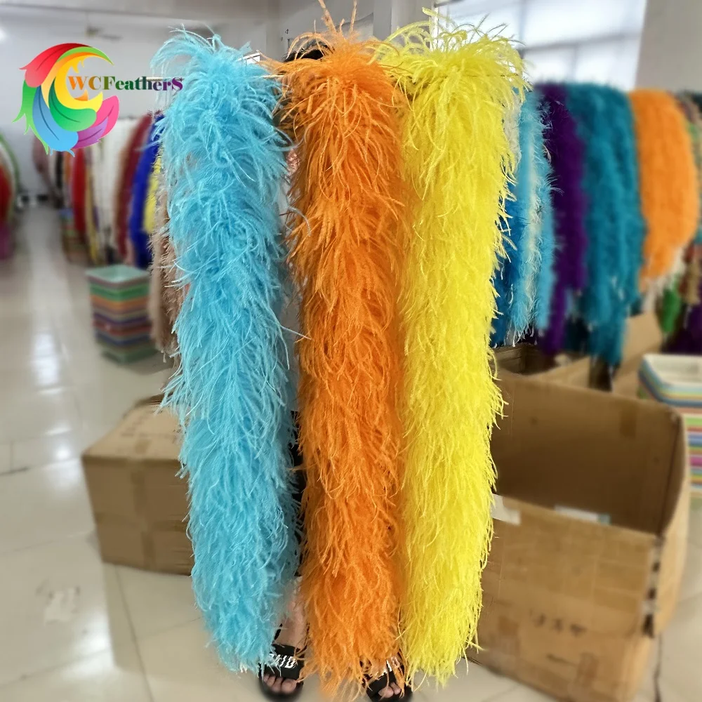 0.5-3Meters Colored Ostrich Feather Boa 6PLY Natural Plumas Trim Shawl  Party Clothing Wedding Party Dress Carnival Plume Scarf - AliExpress