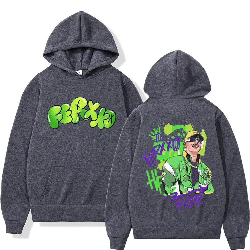 2023 Rapper Feid Ferxxo Album Tour Print Hoodie Men Women Hip Hop Harajuku Tracksuit Y2k Fashion Casual Hoodies Rap Streetwear