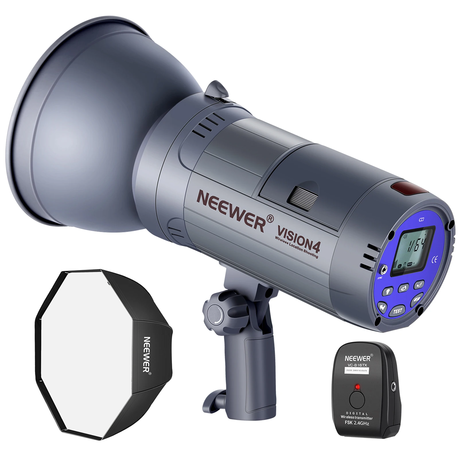 

Neewer Vision 4 300 Вт литий-ионный аккумулятор питание наружная студийная вспышка стробоскоп (1000 вспышек полной мощности с системой 2,4G,