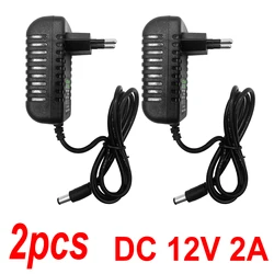 Universal 12V 2A Power Adapter Charger - 2 Pack - European standard