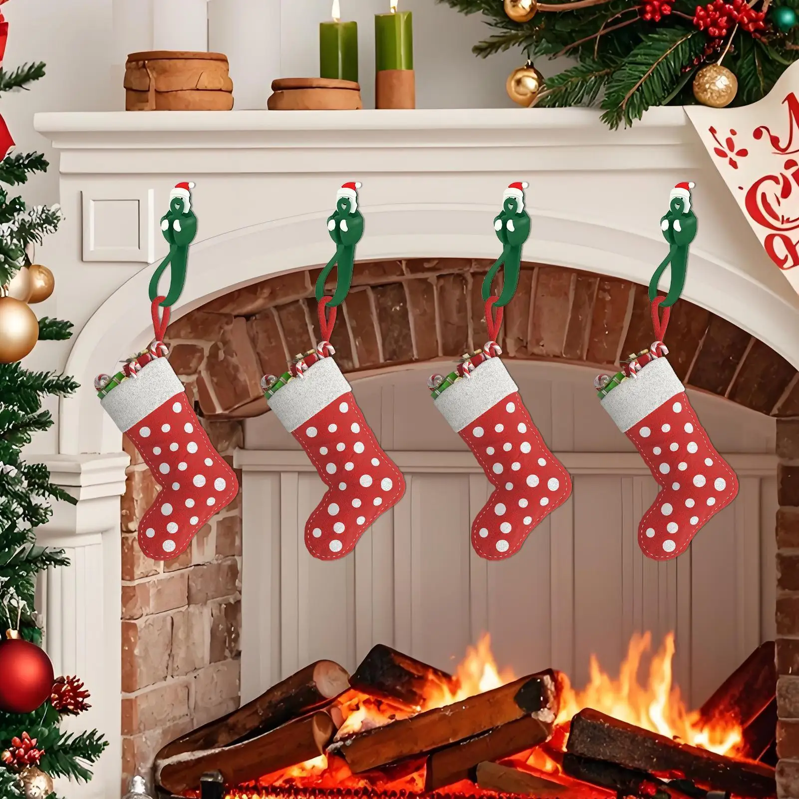 Wreath Door Hanger No Drilling Storage Wreath Holders For Front Door Decor For Wall Window Garland Stockings Bedroom Living Room