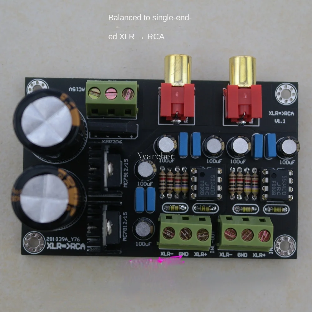 Xlr Canon Balance Signal Receber Módulo Rca Board Amplificador de Potência - Image 4