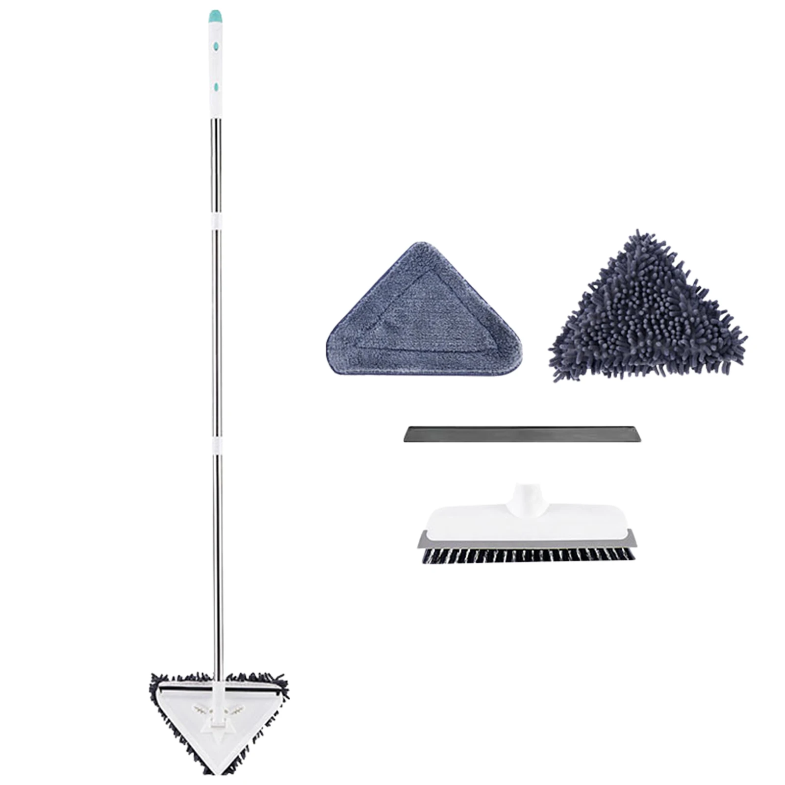 Wall Mop With Long Handle Triangle Cleaning Mop 360 Degree Rotatable