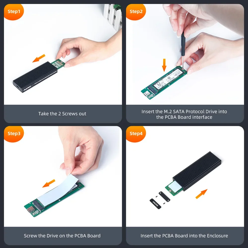 MAIWO M.2 SATA  NVMe ޺ SSD Ŭ, ˷̴ 濭 , USB3.2 Gen2 CŸ, ƮϿ UASP 