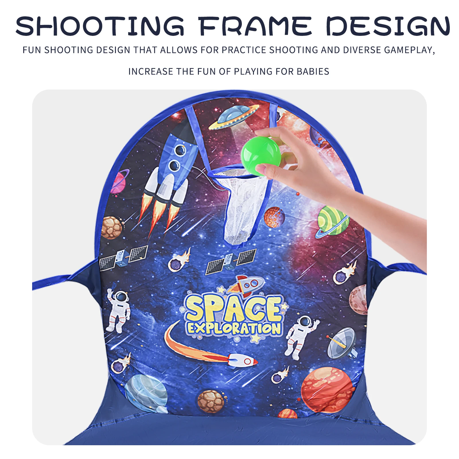 Children's Indoor and Outdoor Foldable Ocean Ball Pool Starry sky pattern Mars shooting Convenient to carry