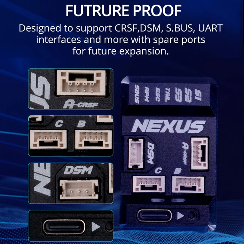 Radiomaster NEXUS Helicopter Flight Controller FC Built-in Black Box Support CRSF DSM S.BUS UART For RC Fixed Wing Helicopter 5
