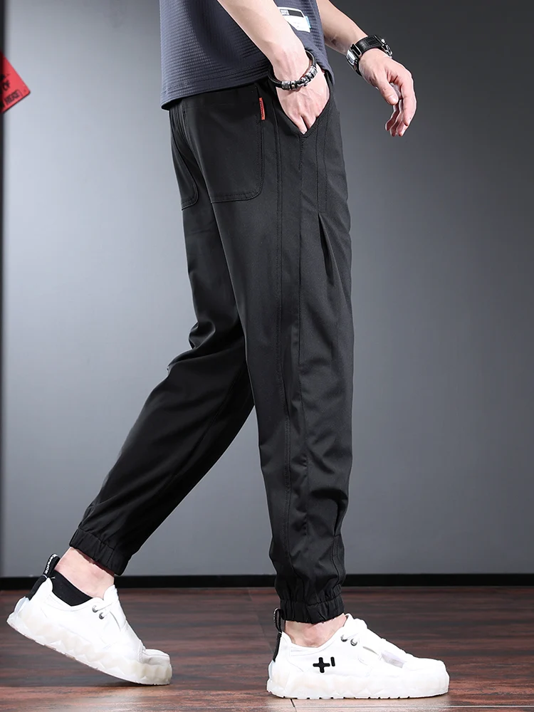 Ice Silk Pants Men Summer Cool Mesh Quick Drying Joggers