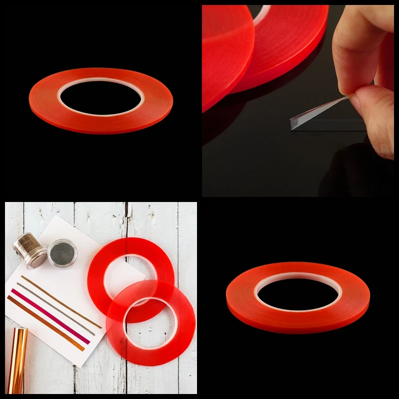 

Heat Resistant Super Sticky Adhesives Double Sided Red Line Tape DIY Scrapbooking Papercraft For Card Making