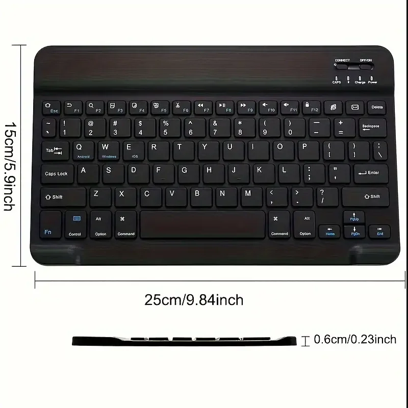 Wireless Keyboard Bluetooth-compatible Keyboard Android IOS Windows 78-Key Slim Portable PC Tablet Phone Laptop