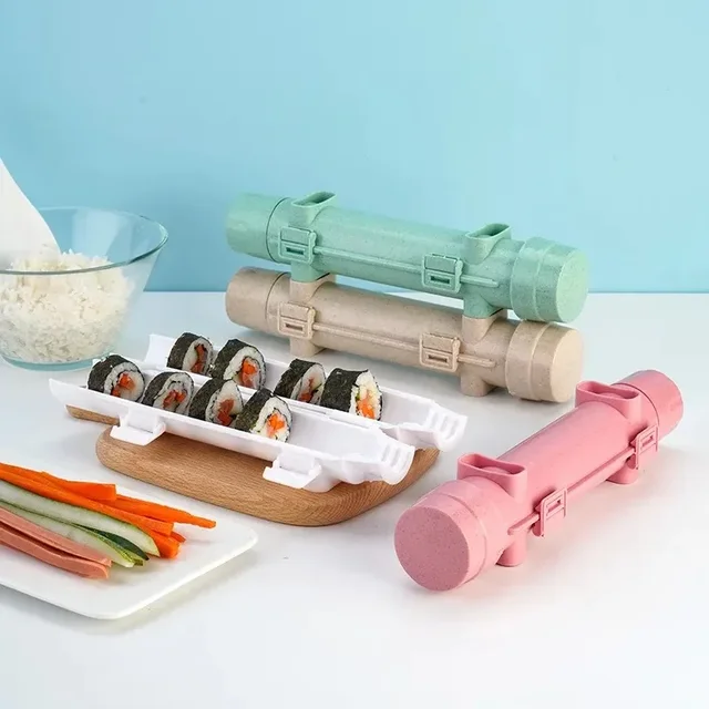DIY Cylinder Sushi Making Machine Quick Sushi Bazooka Japanese Rolled Rice Meat Mold Rice Ball Mold  Kitchen Bento Accessories 5