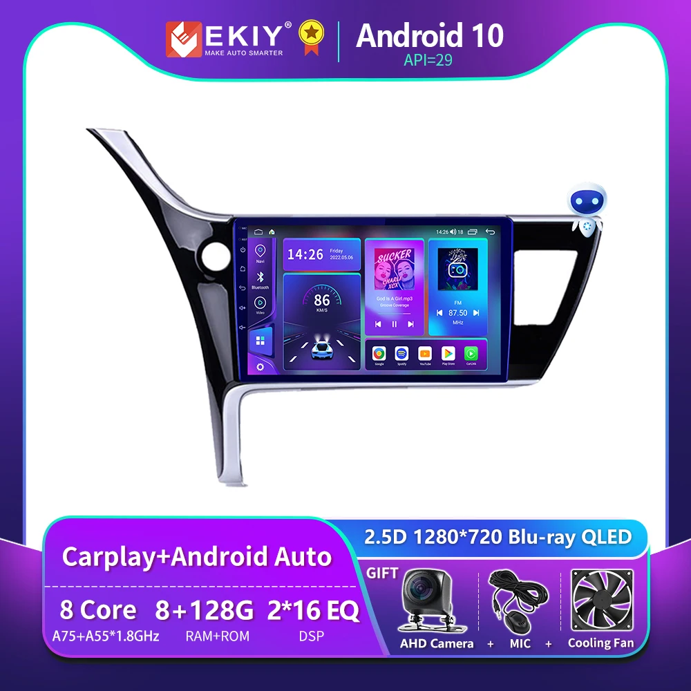 

EKIY T900 For Toyota Corolla Altis 2017 - 2019 Android Car Radio Auto Multimedia Video Player Navigation GPS Stereo Carplay 2DIN