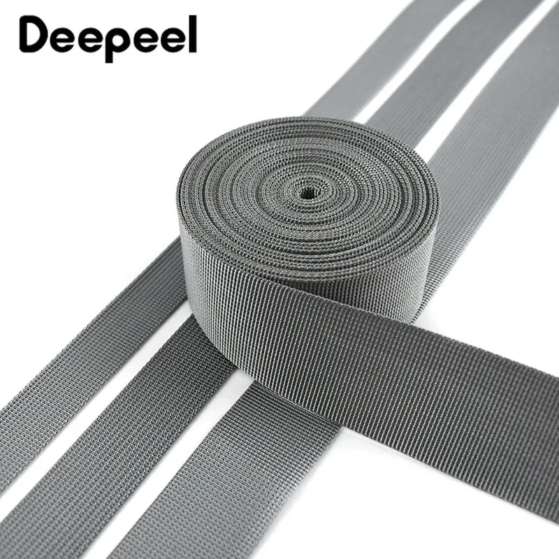 Nylon Webbing Tape 5Meters 20/25/32/38mm Backpack Bag Strap Decorative Ribbon Safety Belt