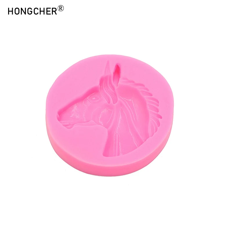 Löwenkopf Pferdekopf Harz-Schmuckzubehör Gießform DIY Handgemachte Schokoladen-Flip-Kuchen Backdekoration Silikonformen – Detail 10