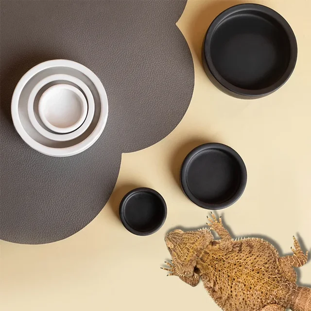 New Dog Accessories Mini Ceramic Pet Bowl Available in Black and White Eat and Drink Water Bowl for Puppy Dog Cat Pet Supplies 4