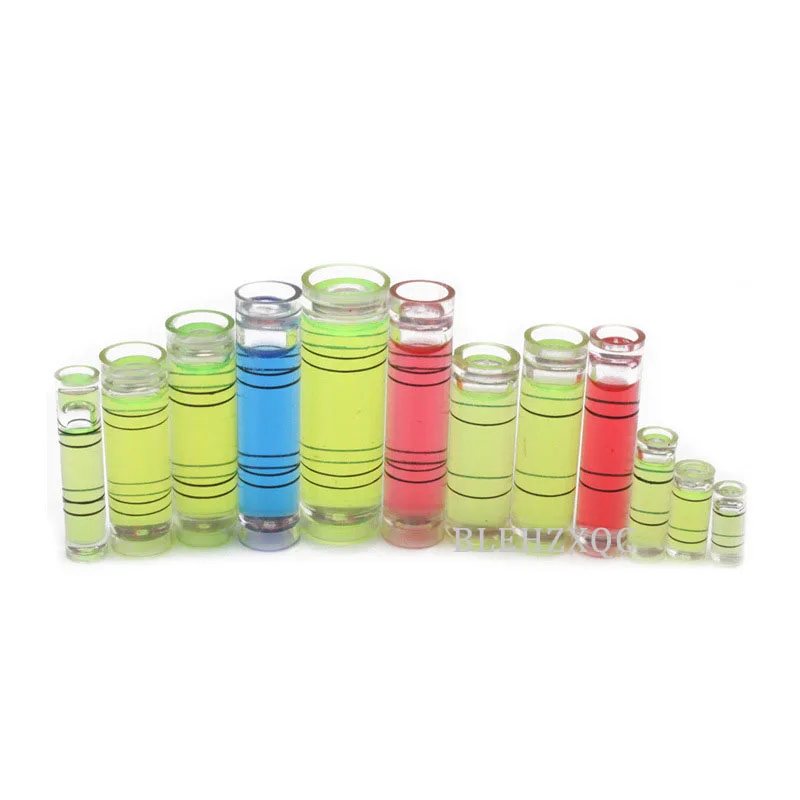 

4pcs Mini Bubble Level Cylindrical Spirit Level Vial Horizontal Bubble Green Round Bullseye High Precision Measuring Tool