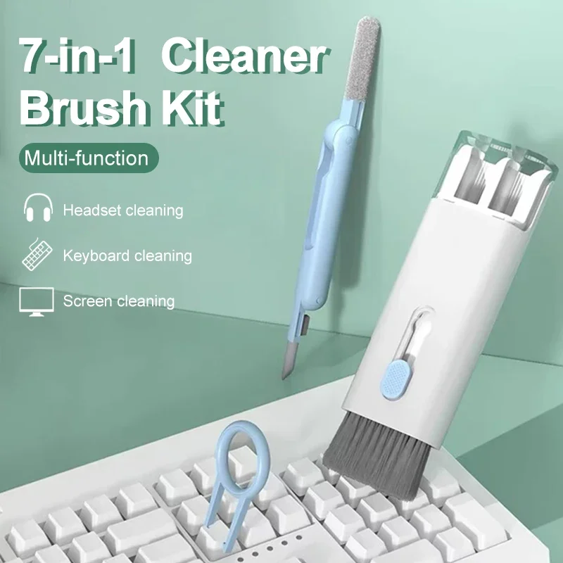 7 In 1 Computer Keyboard Cleaner Brush Kit Earphone Cleaning Pen Compatible  Headset Phone Keycap Cleaning