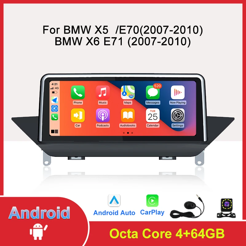 

10.25 Inch Touch Screen Car Radio for BMW X1 E84 2009-2015 CIC Multimedia Player GPS Navigation 4G Carplay Auto Stereo Headunit