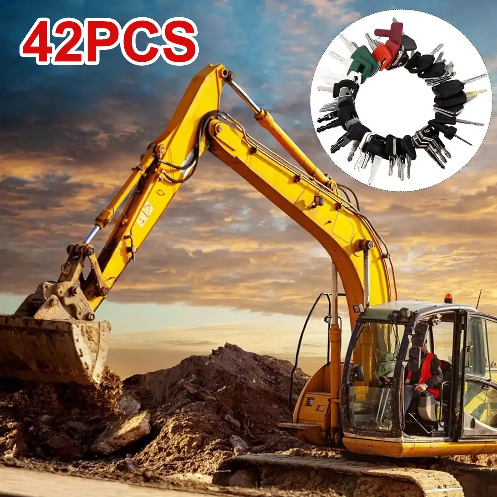 42 Keys Heavy Equipment Construction Ignition Key For Caterpillar Jcb Yanmar Kobelco Volvo BOBCAT Hitachi Komatsu Excavator