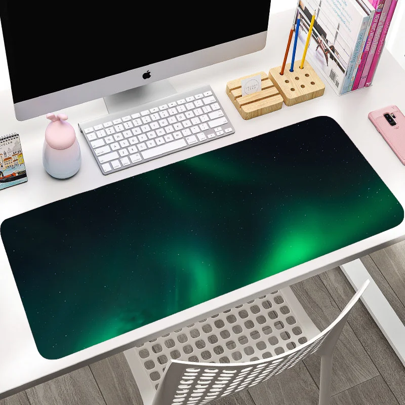 

Aurora Polaris Large Mouse Pad Table Mat Laptop Game XXL Mousepad Room Decoration Desk Mat Accessories Mouse Carpet